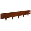 vidaXL Raseneinfassung 20 Stk. 100 x 20 cm Stahl Rostig