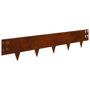 vidaXL Raseneinfassung 20 stk. 100 x 20 cm Stahl Rostig