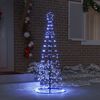 vidaXL LED-Weihnachtsbaum mit 390 LEDs mit Ständer Blau 250 cm Eisen