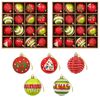 vidaXL Weihnachtskugelset 32 stk. Hellgr&uuml;n und Rot &Oslash; 6 cm Kunststoff