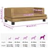 vidaXL Hundebett Braun 80x45x30 cm Samt