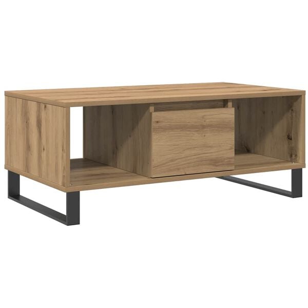 vidaXL Couchtisch Artisan-Eiche 90x50x36,5 cm Holzwerkstoff