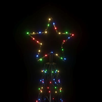 vidaXL LED-Weihnachtsbaum Kegelform Mehrfarbig 500 LEDs 100x300 cm