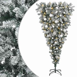 vidaXL Umgedrehter k&uuml;nstlicher Weihnachtsbaum mit Scharnieren 150 cm