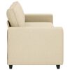 vidaXL 3-Sitzer-Sofa Creme 220x77x82 cm Stoff