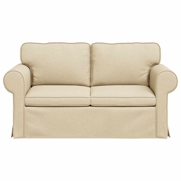 vidaXL Sofa Creme 155 x 82 x 80 cm Stoff