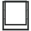 vidaXL Brennholzregal Schwarz 55x30x61 cm Stahl