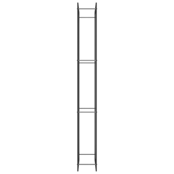 vidaXL Brennholzregal Mattschwarz 80 x 28 x 222 cm Stahl