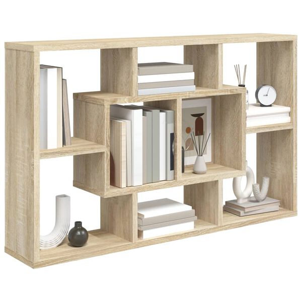 vidaXL Wandregal Sonoma-Eiche 85x16x52,5 cm Holzwerkstoff