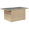 vidaXL 9-tlg. Garten-Sofagarnitur mit Kissen Beige Poly Rattan