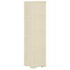 vidaXL Kunststoffschrank 40x43x164 cm Holzdesign Angora-Wei&szlig;