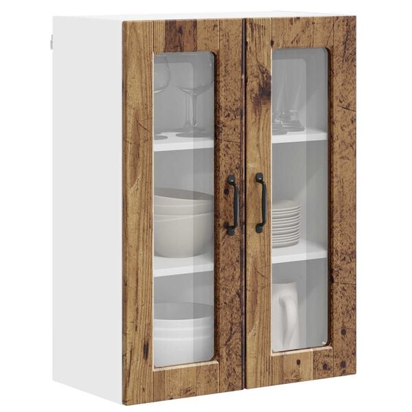 vidaXL K&uuml;chenschrank mit Regal Altholz 60 x 31 x 80 cm Holzwerkstoff