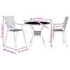 vidaXL 3-tlg. Bistro-Set Schwarz Aluminiumguss