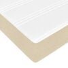 vidaXL Bettgestell mit Matratze mit Matratze 2 pcs Creme Stoff