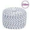vidaXL Bootsseil Wei&szlig; 6 mm 250 m Polypropylen