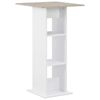 vidaXL Bartisch Wei&szlig; und Beton 60x60x110 cm