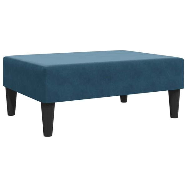 vidaXL Fu&szlig;hocker Blau 77x55x31 cm Samt
