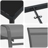 vidaXL Garten Essgruppe 7 pcs Grau und Schwarz