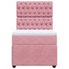 vidaXL Boxspringbett mit Matratze Rosa 80x200 cm Samt