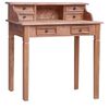 vidaXL Schreibtisch mit Schubladen 90x50x101 cm Altholz Massiv