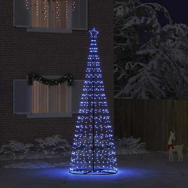 vidaXL LED-Weihnachtsbaum mit 800 LEDs mit St&auml;nder Blau 400 cm Eisen