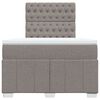 vidaXL Boxspringbett mit Matratze Taupe 120x200 cm Stoff
