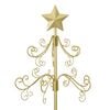 vidaXL Metall Weihnachtsbaum Gold 180 cm Pulverbeschichteter Stahl