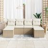 vidaXL Gartensofa-set Beige Poly-Rattan