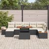vidaXL Garten-Sofa-Set mit Speicher 8 pcs Schwarz Poly Rattan
