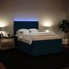 vidaXL Boxspringbett mit Matratze Blau 140x190 cm Samt