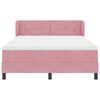 vidaXL Boxspringbett mit Matratze mit Kopfteil Rosa 160 x 200 cm Samt