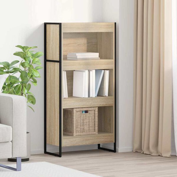 vidaXL B&uuml;cherregal Sonoma 80 x 30 x 155 cm Holzwerkstoff