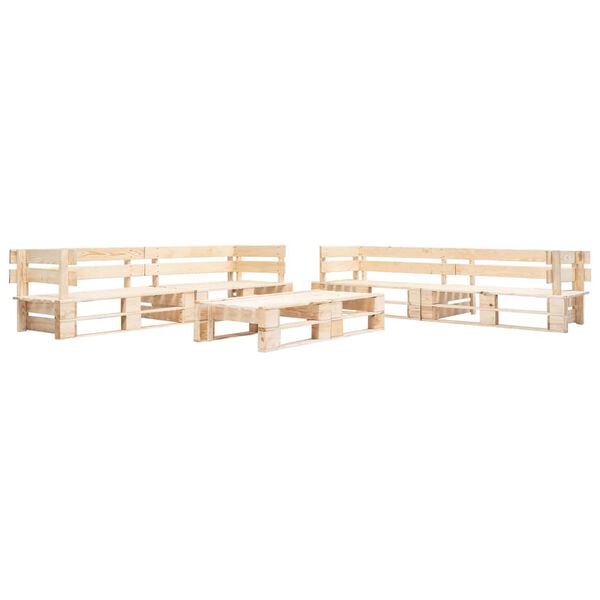 vidaXL 6-tlg. Paletten-Lounge-Set mit Kissen in Grau Holz