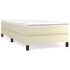 vidaXL Boxspringbett mit Matratze Creme 90x190 cm Kunstleder