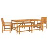 vidaXL Garten Essgruppe 5 stk. Braun 200 x 90 x 74 cm