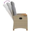 vidaXL Liegestuhl mit Teeteller 62 x 64 x 112 cm Poly-Rattan