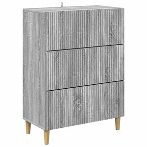 vidaXL Schubladenschrank 66 x 34,5 x 90 cm Holzwerkstoff Sonoma-Grau