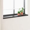 vidaXL Fensterbank Schwarz mit Holzmaserung 140 x 30 x 4,5 cm PVC