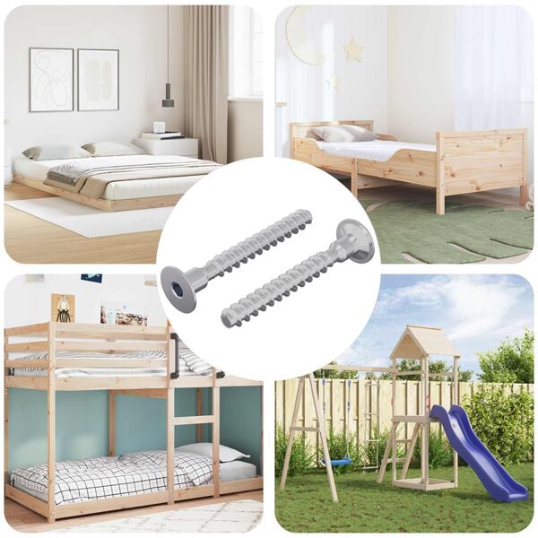 vidaXL Schraube 2 pcs Zink-beschichtet 5 x 40 mm Eisen