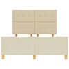 vidaXL Bettgestell mit Kopfteil Creme 140 x 190 cm Stoff