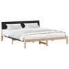vidaXL Bettgestell Braun und Schwarz 180 x 200 cm Massivholz Kiefer