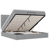 vidaXL Ottoman-Bett mit Matratze & LEDs Hellgrau 180x200 cm Stoff