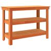 vidaXL Werkbank Wachsbraun 110,5 x 50 x 80 cm Massivholz Kiefer