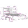 vidaXL Massivholzbett mit Regal ohne Matratze Wachsbraun 140x190 cm