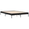 vidaXL Bettgestell Schwarz 140x200 cm Holzwerkstoff und Metall