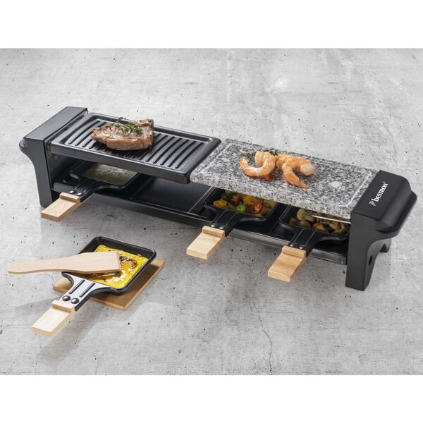 Bestron Raclette-Grill ARG200BW 650 W Schwarz Holz
