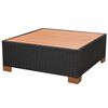 vidaXL 7-tlg. Garten-Lounge-Set mit Auflagen Poly Rattan Schwarz