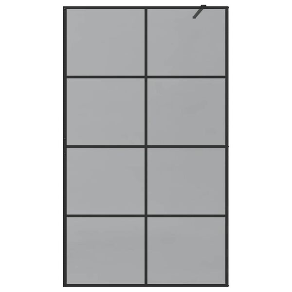 vidaXL Walk-in Duschwand Schwarz 115 x 195 cm Geh&auml;rtetes Glas
