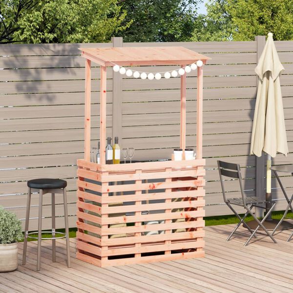 vidaXL Gartenbar mit Dach 112,5x57x195,5 cm Massivholz Kiefer