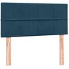 vidaXL Boxspringbett mit Matratze Dunkelblau 90x210 cm Samt
